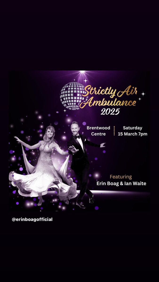 Exciting news! I’m thrilled to be part of this year’s Strictly Air Ambulance event for <a href="/EHAAT_/">ehaat_</a>! 💃✨ Not only will I be on the judging panel, but I’ll also be taking to the dance floor with the incredible Ian Waite. 🕺❤️
🎟️ Grab your tickets now: ehaat.org/strictly