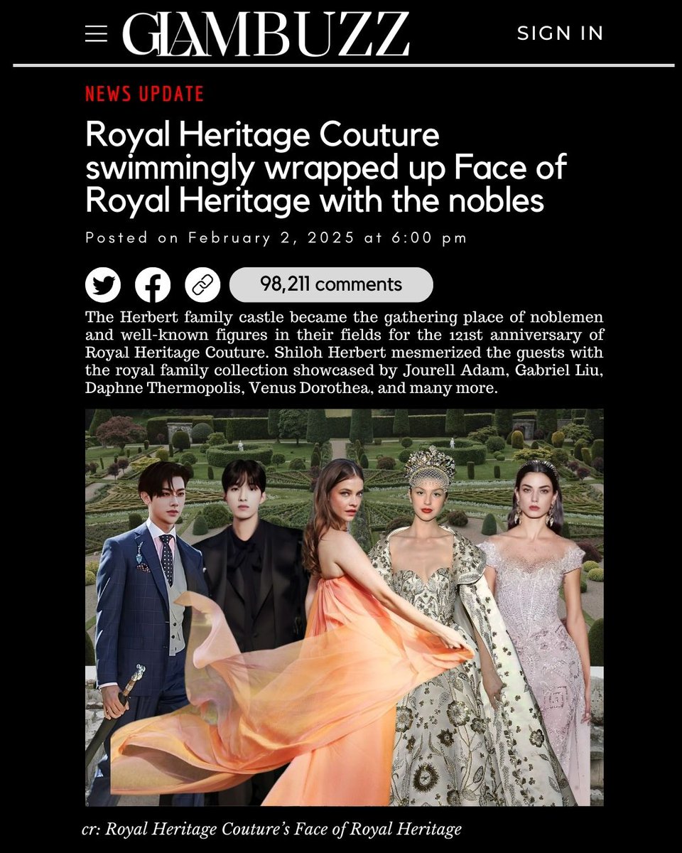 G0DDESSVEE's tweet image. ㅤ
𝗚𝗟𝗔𝗠𝗕𝗨𝗭𝗭: Royal Heritage Couture has once again made another impeccable milestone on its grandeur 121st anniversary celebration. Our eyes are blessed by all those exquisite creations! When is RHE's next show again?

Tags: #OrbitsofVee; News Update
ㅤ