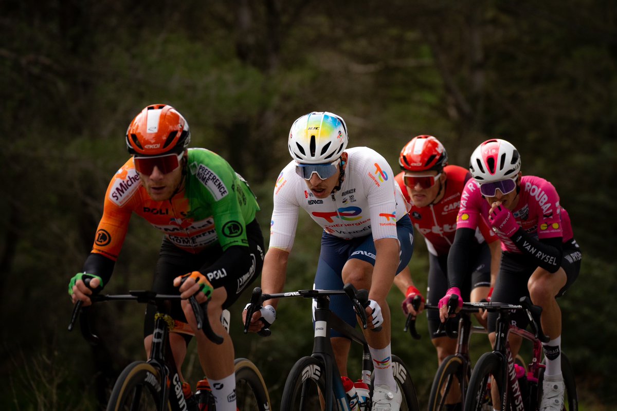 TeamTotalEnrg's tweet photo. Rayan Boulahoite est présent en tête de la course ! 

1’45 d’avance pour les cinq coureurs. 

#GPMLM | #AllezTotalEnergies ⚡️ https://t.co/pWNJws5JOz