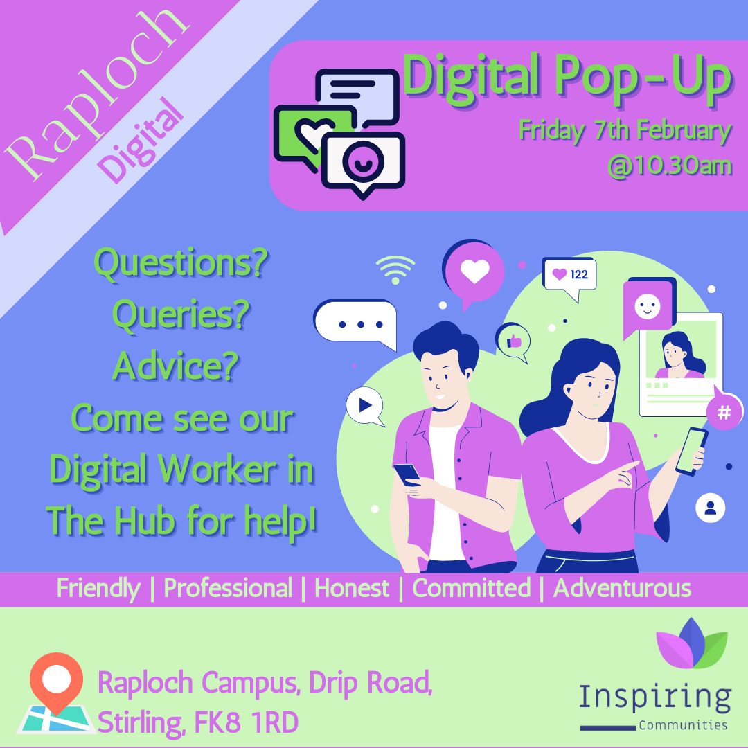 Inspiring_Comms's tweet image. 🚨 Need help with digital skills? 

Drop into our Digital Pop-Up at The Hub 7th Feb, 10:30 AM for friendly support with your phone, tablet, or computer.

📅 No booking needed – just bring your device or use one of ours!

#DigitalInclusion #TechForBeginners #InspiringCommunities