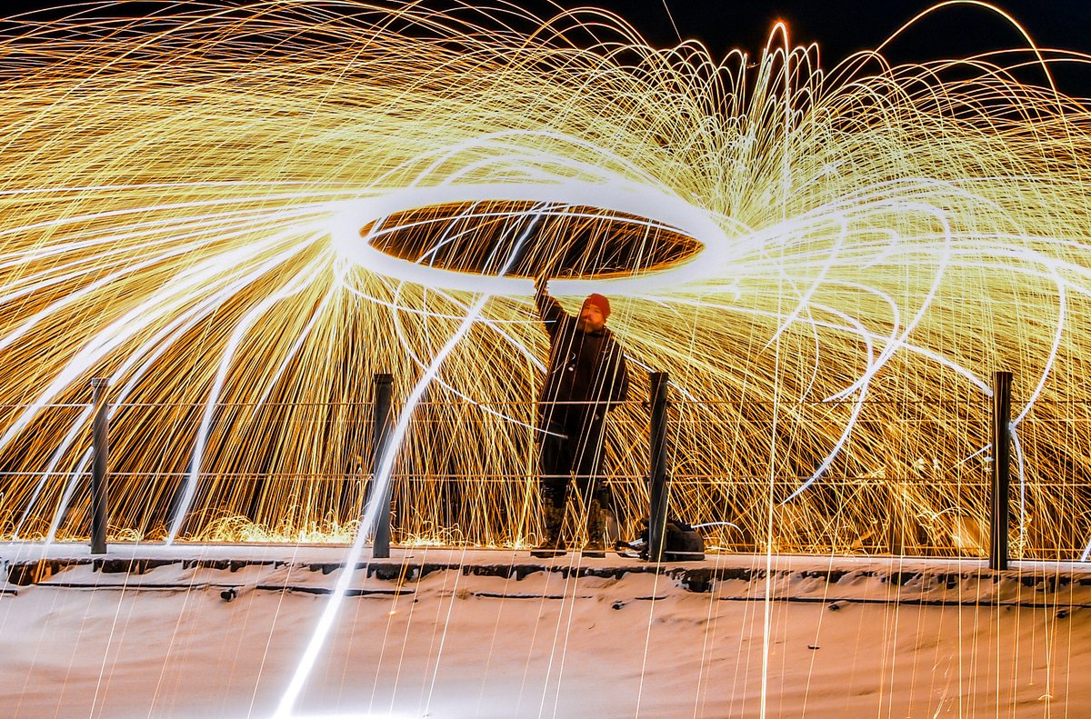 JamesMontanus's tweet photo. Great night in Charlotte last night for fireworks over the Port of Rochester and then steel wool spinning on Charlotte Beach. Many people showed up for our photography meetup and beared the frigidly cold temperatures in the single digits. https://t.co/9jAjwi5RIx