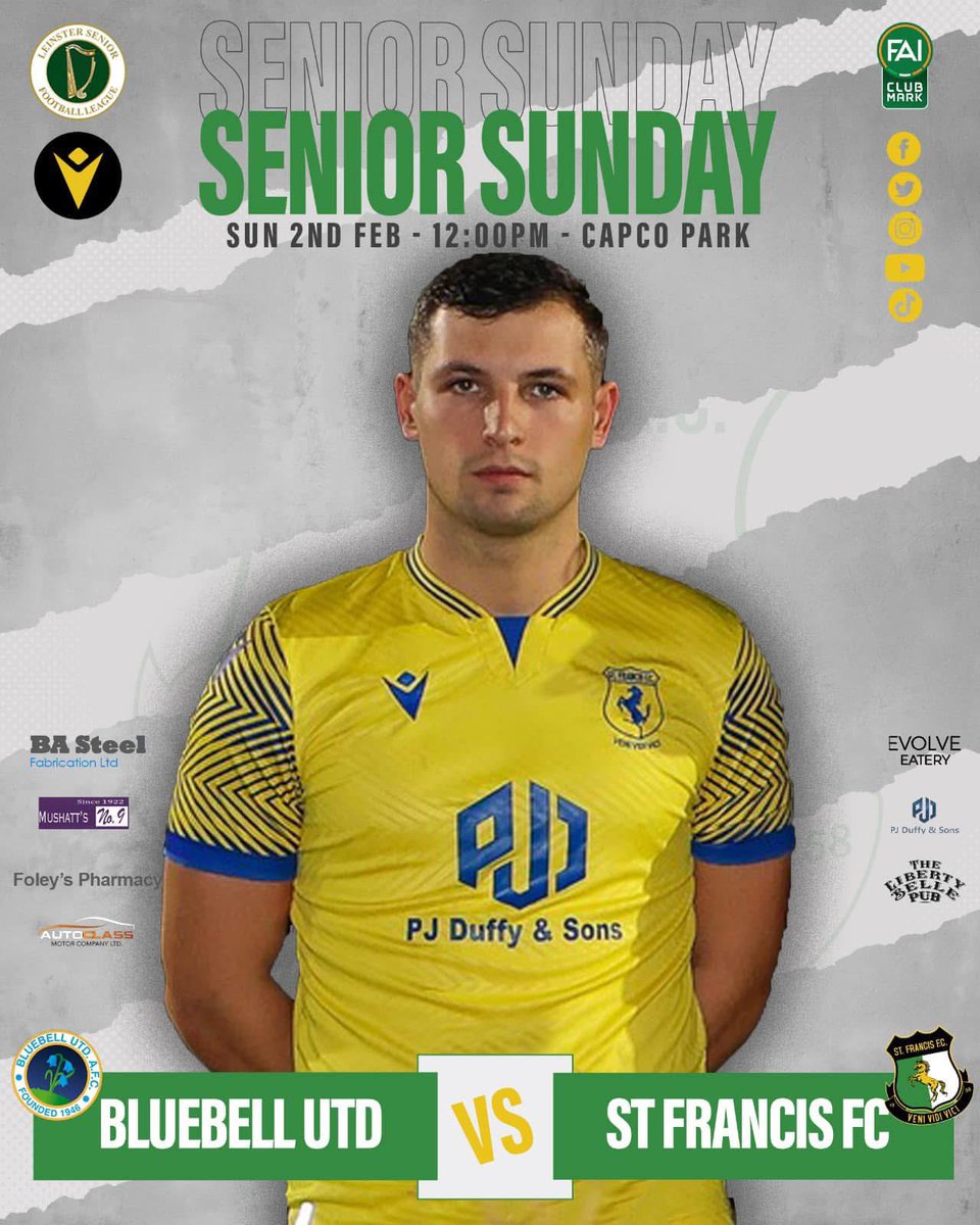St Francis FC Seniors (@seniorsst) on Twitter photo FT Result |
<a href="/LSLLeague/">Leinster Senior League</a> Senior Sunday
<a href="/BluebellUnited/">Bluebell United FC</a> 2-3 St Francis FC
A stunning free kick in the 94th minute to take all 3 pts in what was a great battle . The lads were pegged back twice but found a moment of magic to win the pts 🤝
<a href="/AlQuinn2015/">LSL Live Update’s</a> | #lsllivescore | 🔵🟡 | FT Result |
<a href="/LSLLeague/">Leinster Senior League</a> Senior Sunday
<a href="/BluebellUnited/">Bluebell United FC</a> 2-3 St Francis FC
A stunning free kick in the 94th minute to take all 3 pts in what was a great battle . The lads were pegged back twice but found a moment of magic to win the pts 🤝
<a href="/AlQuinn2015/">LSL Live Update’s</a> | #lsllivescore | 🔵🟡 |