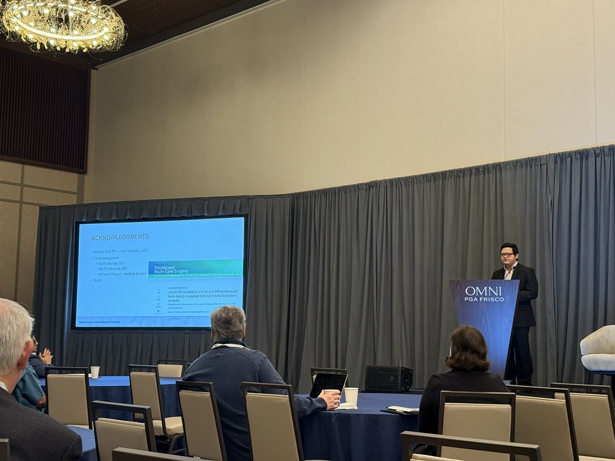 Akash Patel (@akashjp330) on Twitter photo Great talk by <a href="/RyanChiuMD/">Ryan Chiu, MD</a> from <a href="/UTSWNeurosurg/">UTSW Neurosurgery</a> on utility of MRI in TBI patients at #TANS meeting. <a href="/TXNeuroSurg/">Texas Association of Neurological Surgeons</a> Great talk by <a href="/RyanChiuMD/">Ryan Chiu, MD</a> from <a href="/UTSWNeurosurg/">UTSW Neurosurgery</a> on utility of MRI in TBI patients at #TANS meeting. <a href="/TXNeuroSurg/">Texas Association of Neurological Surgeons</a>