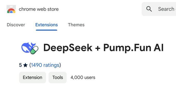 DeepSeek + PumpFun AI Analyzer [Google Chrome Uzantısı].

Rug pull'ları, sosyal duyarlılığı ve likidite hareketlerini analiz ederek trader’lara benzersiz bir avantaj sağlıyor.

Diğer influencer’lar bu kodu satıyor, ancak ben ücretsiz paylaşıyorum! 🧵