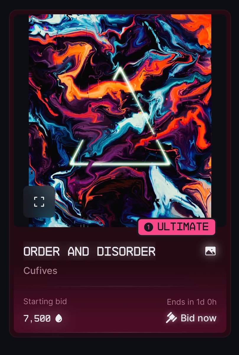 Latest drop on <a href="/drip_haus/">DRiP 💧</a>
‼️ DISCOUNT 50% OFF‼️

‘Order and Disorder’
Starting bid 7.5K Droplets
All bidders guaranteed Legendary

Place your first bid below 🔽💸