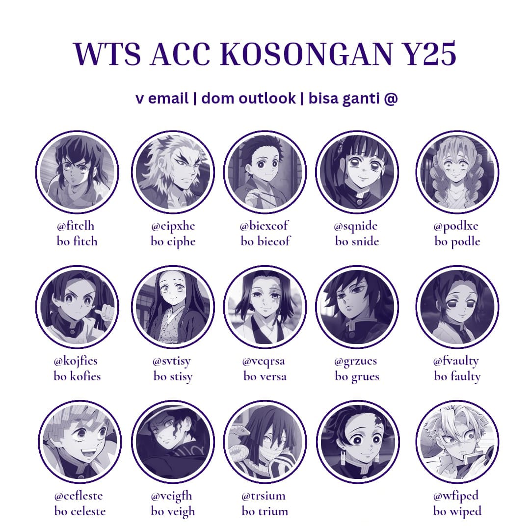 「 🌷ACC KOSONGAN Y25 🌷」

☆. verif email (dom outlook)
☆. go green 
☆. masuk mt only, ht harus dimainin dulu
☆. dapat data email lengkap
☆. sudah bisa ganti @
☆. sudah lewat limit 12h

📍 : 6.5k / acc
📩 : DM or tiny.cc/Whatsappyupi