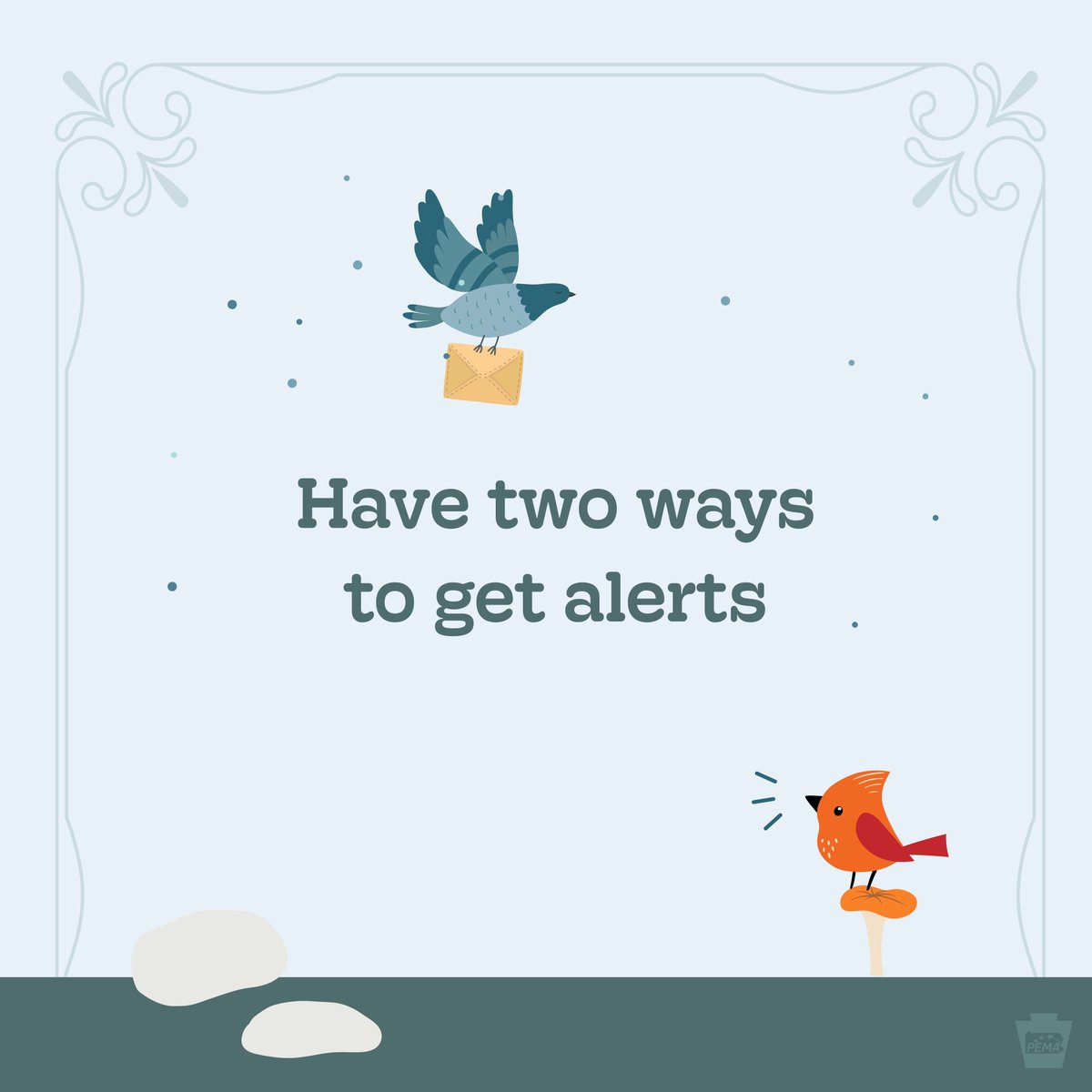 PEMAHQ's tweet image. The groundhog says six more weeks of winter. 🧣❄☃

We can finish out the season safely by having at least two ways to get emergency alerts, restocking emergency supplies, and checking routes at 511pa.com before we head out.