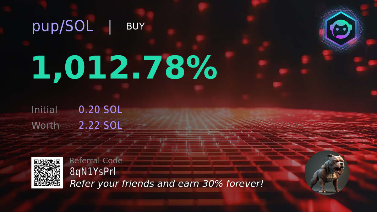 Smashing_PUMP_'s tweet photo. $pup
ca: EMC2f2MzyEUEQfi1rd2tKjfWzhtoPfQEF1P3Ck5Cpump

1h, 10m  +1,012% https://t.co/UPzSGfe3Go