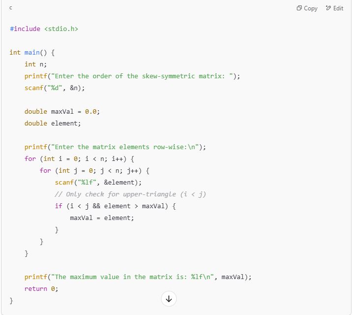 Vision and AI Lab, IISc (@val_iisc) on Twitter photo o3-mini vs Deepseek-r1: As the battle between o3-mini and Deepseek-r1 heats up, we put them to test with a simple linear algebra coding task. Prompt: Write a C program to find the maximum value in a skew-symmetric matrix.  The results surprised us! Seems mini is yet to mature😅 o3-mini vs Deepseek-r1: As the battle between o3-mini and Deepseek-r1 heats up, we put them to test with a simple linear algebra coding task. Prompt: Write a C program to find the maximum value in a skew-symmetric matrix.  The results surprised us! Seems mini is yet to mature😅