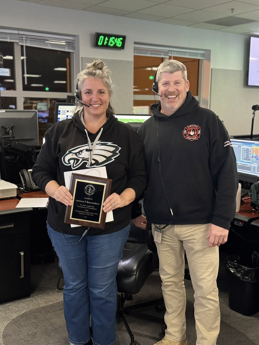 🎉Congratulations 🎉 to Assistant Shift Supervisor Bracciodieta for being selected as Supervisory Staff of the Year for 2024. #weare911 #dedicated💛