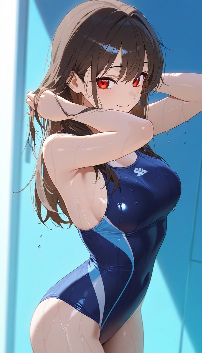 NoobMerge v0.7-Aで競泳水着な奈津希ちゃんヾ(๑╹◡╹)ﾉ
