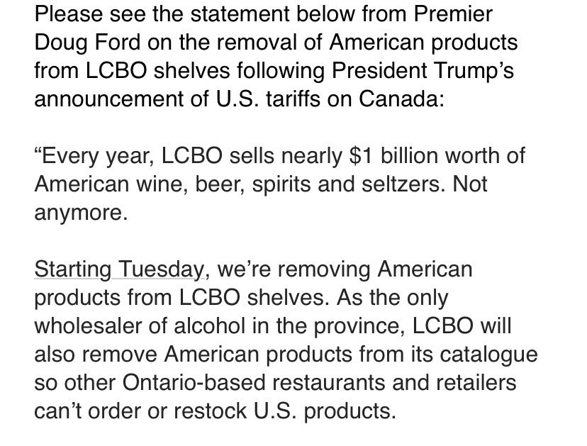 I’m no Ford fan but this is a smart move. BC’s targeting of red states is a level of pettiness I enjoy …  but this makes more sense. 

Also, please recommend Canadian-made deodorants. Quickly. 🇨🇦