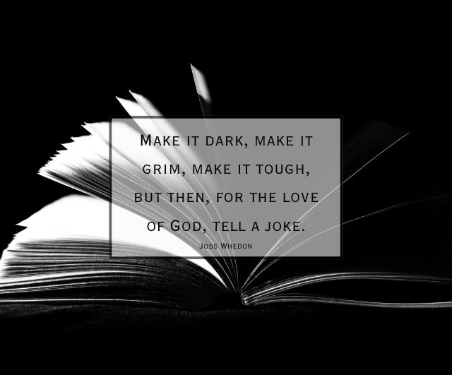 once_darkness's tweet photo. Never-ending darkness, like unrelenting tension, can ironically get tedious and boring. Leaving some room for humor or quieter moments varies the pace and gives that all-important space to breathe, for both readers and characters
#writertip #amwriting https://t.co/PNGg8mYLeq
