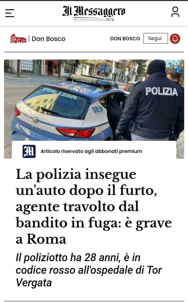 E ora voglio vedere la stessa solidarietà per questo ragazzo di 28 anni, anche se è solo un poliziotto e non un delinquente...