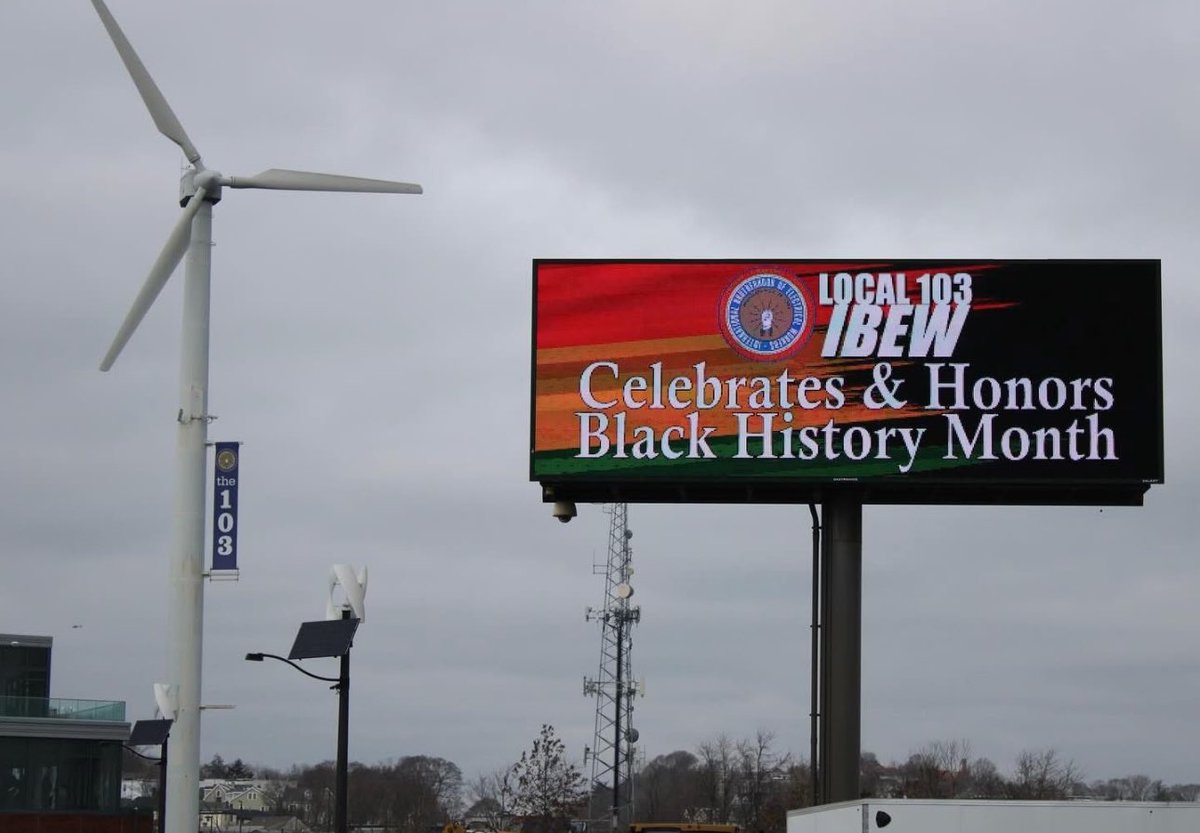 Proud to honor &amp; celebrate Black History Month <a href="/IBEW103/">Local 103 IBEW</a> 
✊🏽✊🏾✊🏿 #EmpoweringBoston