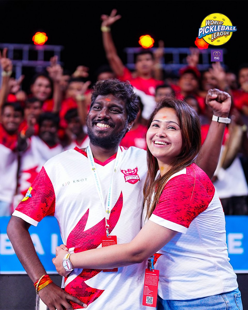 World Pickleball League (@wpblofficial) on Twitter photo It’s all smiles here with <a href="/priyaatlee/">Priya Mohan</a> and <a href="/Atlee_dir/">atlee</a> after <a href="/bengalurujawans/">Bengaluru Jawans</a> won the WPBL! 🌟Congratulations to the team and the owners on this amazing win!
#WPBL #Pickleball #PickleSetGo It’s all smiles here with <a href="/priyaatlee/">Priya Mohan</a> and <a href="/Atlee_dir/">atlee</a> after <a href="/bengalurujawans/">Bengaluru Jawans</a> won the WPBL! 🌟Congratulations to the team and the owners on this amazing win!
#WPBL #Pickleball #PickleSetGo