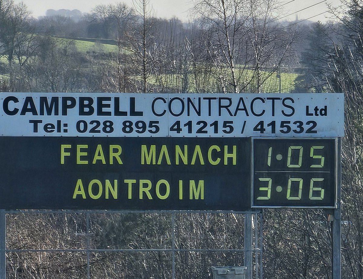 Fermanagh LGFA (@fermanaghladies) on Twitter photo *Half time*
In <a href="/TempoMaguires/">Tempo Maguires GAC</a>
๐<a href="/lidl_ireland/">Lidl Ireland</a> NFL Div 4 Rd 3
<a href="/fermanaghladies/">Fermanagh LGFA</a> 1.05
<a href="/AntrimLGFA/">Antrim LGFA</a> 3.06
<a href="/UlsterLadies/">Ulster Ladies Gaelic</a>
#SeriousSupport
#getbehindthefight *Half time*
In <a href="/TempoMaguires/">Tempo Maguires GAC</a>
๐<a href="/lidl_ireland/">Lidl Ireland</a> NFL Div 4 Rd 3
<a href="/fermanaghladies/">Fermanagh LGFA</a> 1.05
<a href="/AntrimLGFA/">Antrim LGFA</a> 3.06
<a href="/UlsterLadies/">Ulster Ladies Gaelic</a>
#SeriousSupport
#getbehindthefight