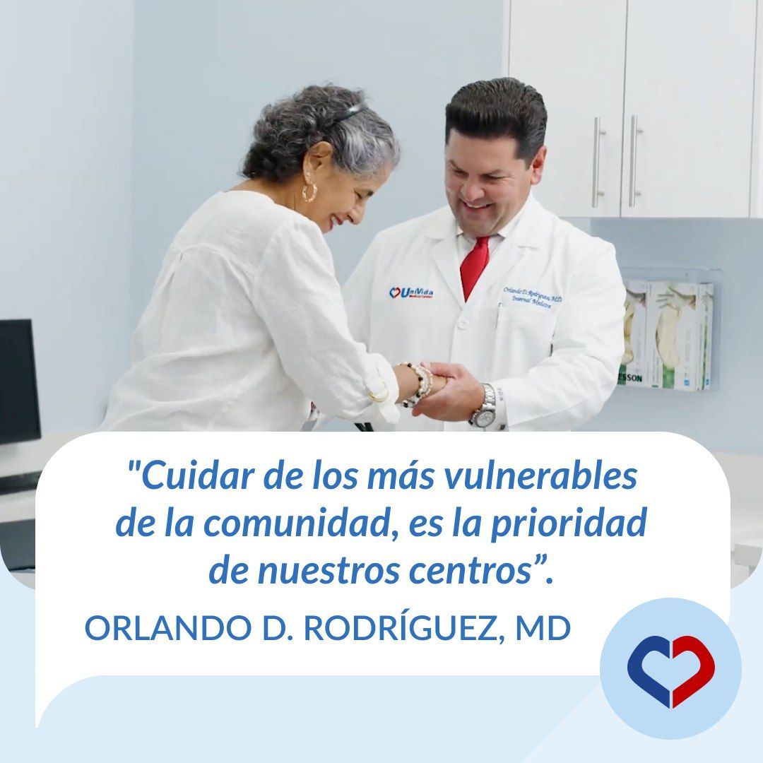Comprometidos con el bienestar de nuestra comunidad, en UniVida Medical Centers nos enfocamos en brindar a los adultos mayores un cuidado especial, con servicios diseñados para su salud y calidad de vida. 
 UniVida Medical Centers 
☎️(305) 709-0722 
unividamedicalcenters.com