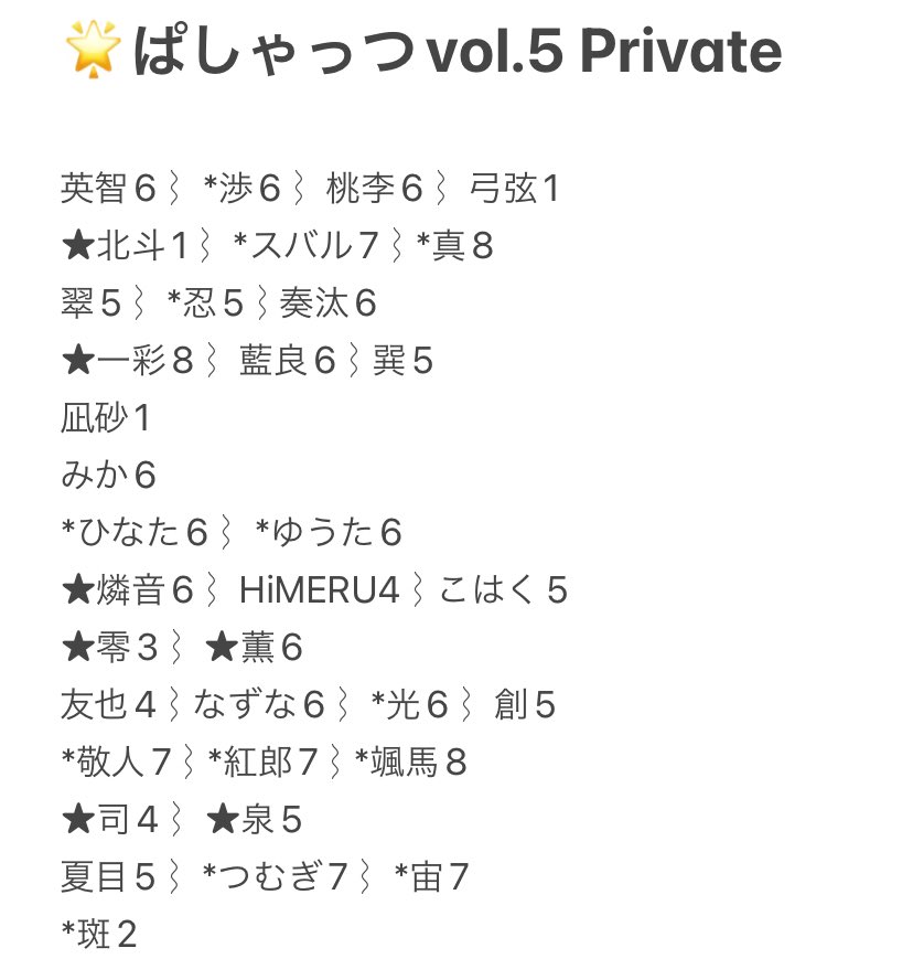 【交換・譲渡】あんスタ ぱしゃっつ vol.5

《譲》画像参照

《求》a嵐＞p凛月 aレオ ＞p嵐
        又は¥90/枚+送料

★⇔嵐は*含むお取引
譲渡は*のみ

🔗先までお声掛けお願いいたします