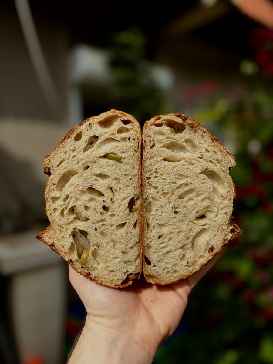 וככה זה נראה אם משתמשים במחמצת ולא בשמרים