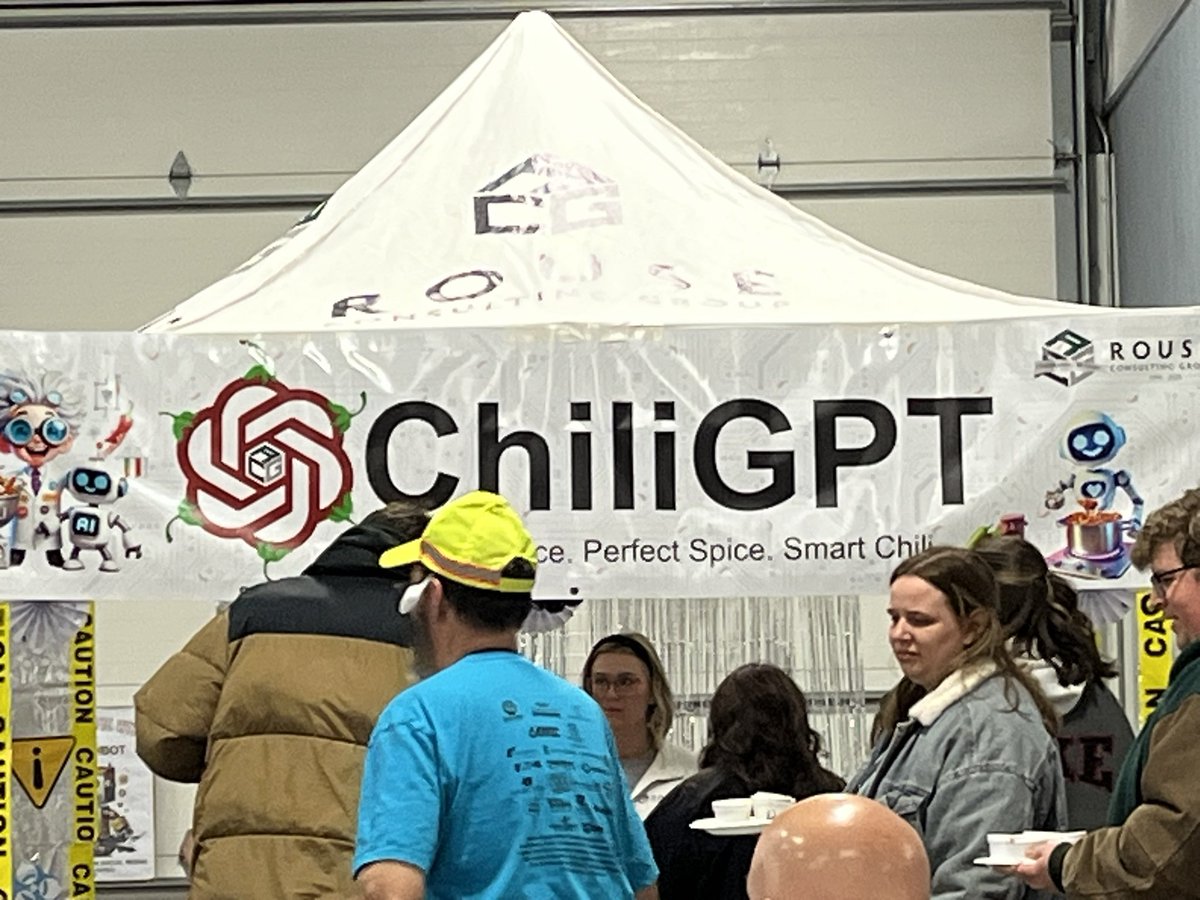 Hand in Hand Chili cook-off -  tech company’s great sign🌶️.     No AI used in the recipe which was quite good.