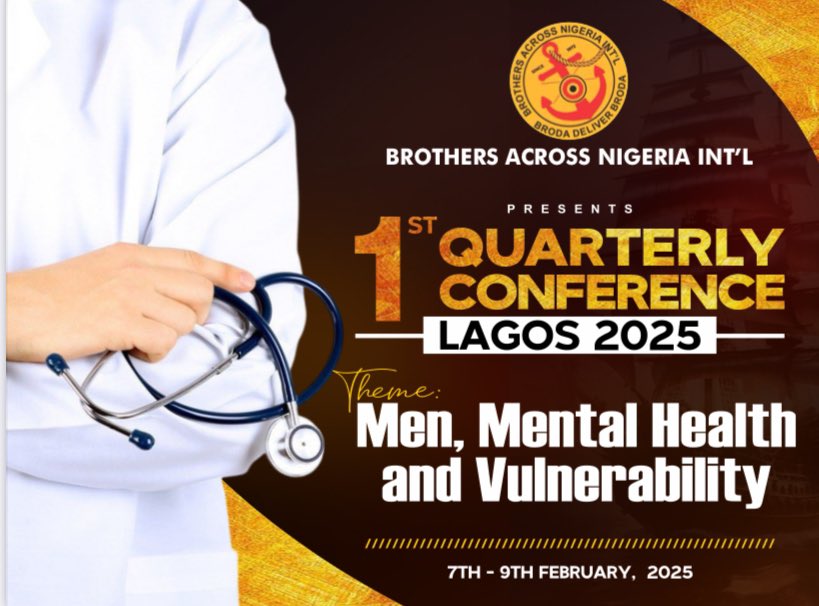banbchq's tweet image. The first of our annual quarterly conference is around the corner and the cosmopolitan city of Lagos is our next port of call. A city where energy meets excellence. A city that never sleeps. 

Theme: Men, Mental Health and Vulnerability

Date: 7th - 9th February

Join us for a