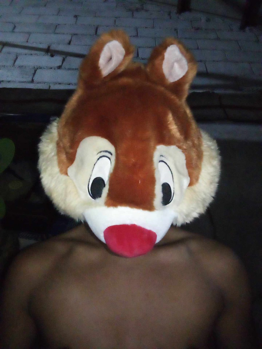 AlexAlcantara03's tweet photo. This was last year, my cosplay entry. me as Chip in Chip N' dale #ChipNDale #headmask #furrycosplay https://t.co/a0kKzxRppv