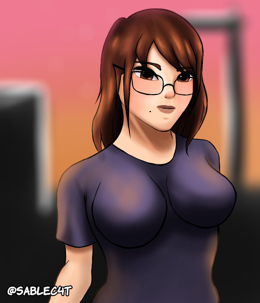 SABLEC4T's tweet photo. She’s back and looking hotter than ever 🔥🔥 Remake of my first OC! What do y’all think? 👀✨
#OCRemake #GlowUp #art #digitalart https://t.co/b2GmBRHnoS