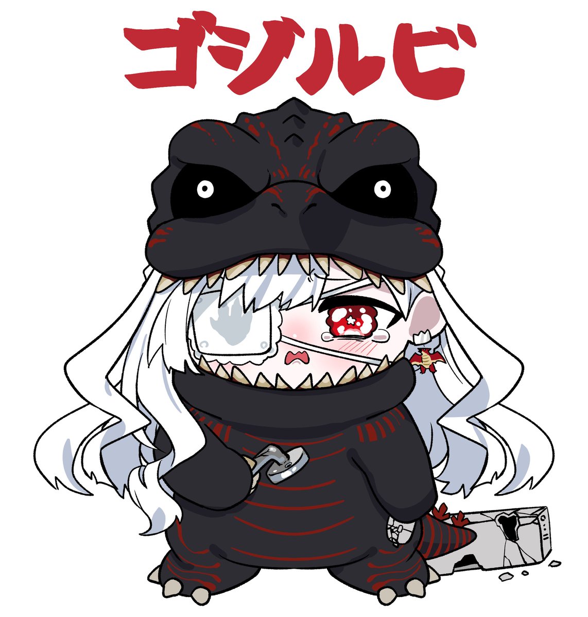 「ドアの取っ手がやPCを壊わす(壊れる)怪獣 #るびぃのあるばむ」|水火ミミック🎪のイラスト