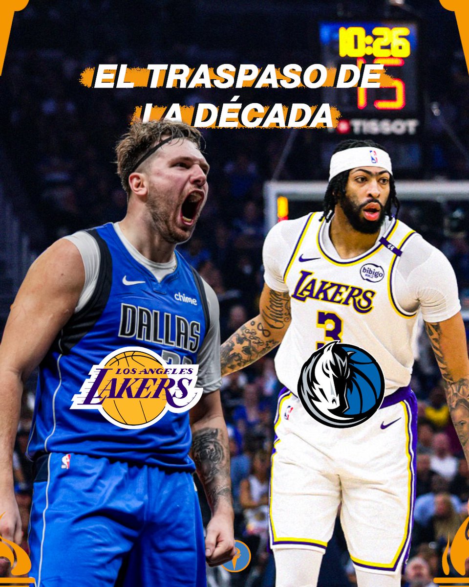 💣 | El traspaso de la década 

🤯 | Mavericks y Lakers llegan a un acuerdo que no esperaba nadie en el que Doncic recalara en Los Angeles y Davis en Dallas.

👀 | ¿Qué equipo pensáis que se ha reforzado mejor? Os leemos…