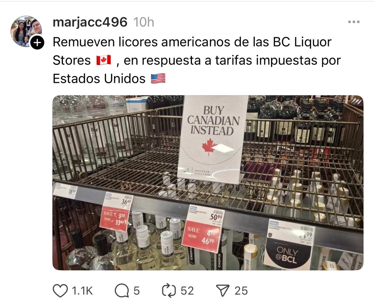 Necesitamos hacer lo mismo en México 🇲🇽 no consumir ni productos americanos ni franquicias americanas hasta a le quiten los impuestos a nuestros productos Mexicanos en EUA … lo que no te mata te hace más fuerte