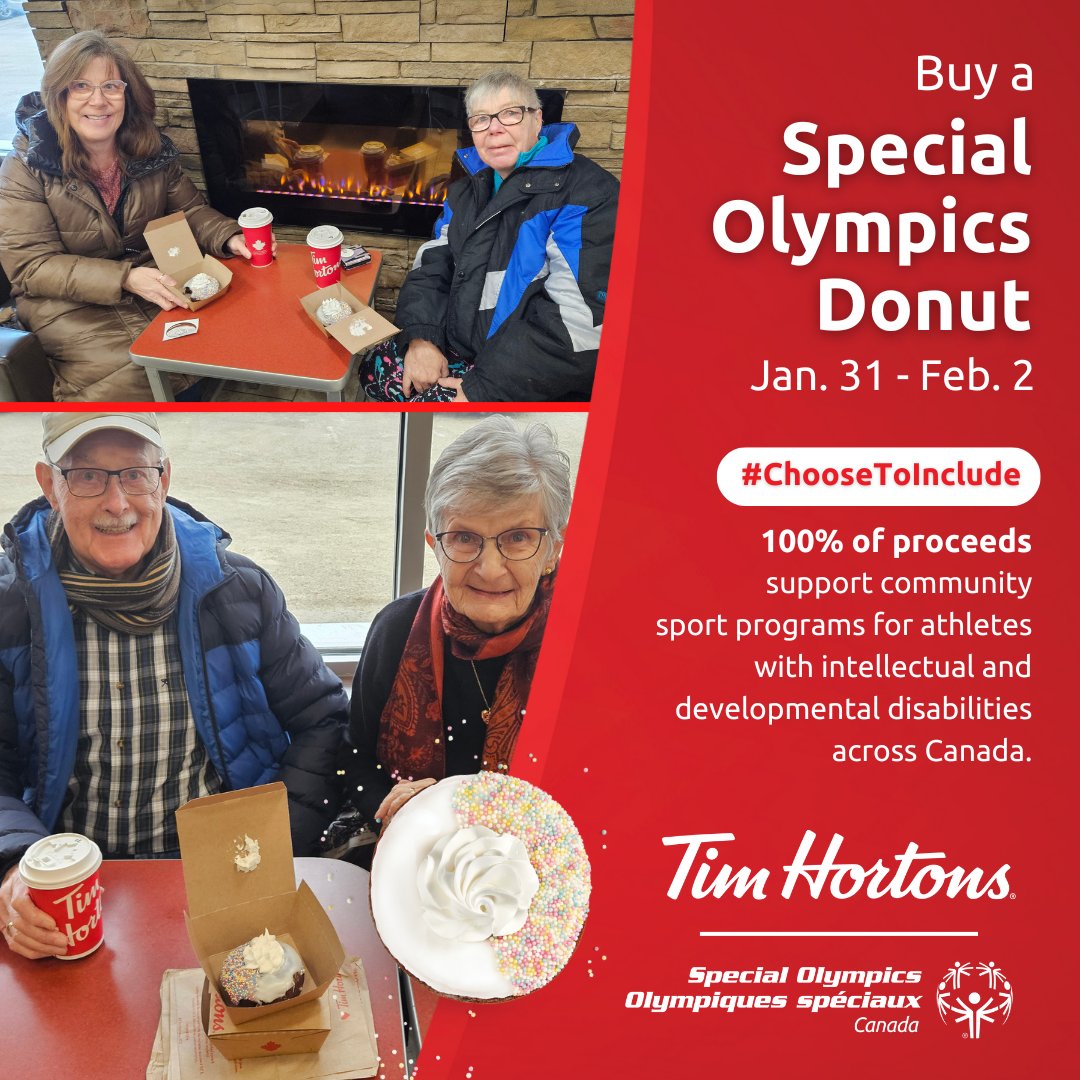 SpecialOMedHat's tweet photo. It's the last day to get to Tim Hortons and support @SpecialOCanada @SpecialOAlberta with the #ChooseToInclude donut! Have you got yours? https://t.co/UGuICaMAci