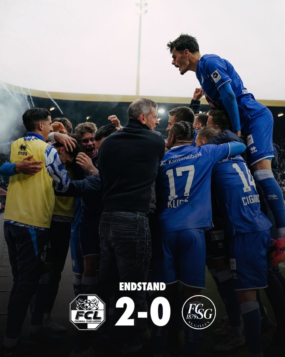 JAAAAAAAAAA! Der Heimsieg gegen St. Gallen ist perfekt. 🔥💙🤍
#fcl #seit1901fürimmer #nomelozärn
