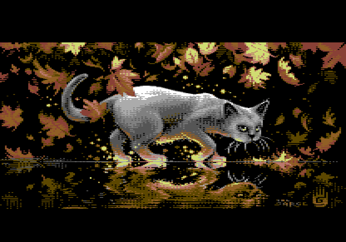j_ljunggren's tweet image. Pawtumn. Released at Fjälldata 25 for the graphics competition.
Commodore 64 multicolor mode with sprites in the side borders. 10 colors.
#c64 #commodore64 #pixelartist
csdb.dk/release/?id=24…