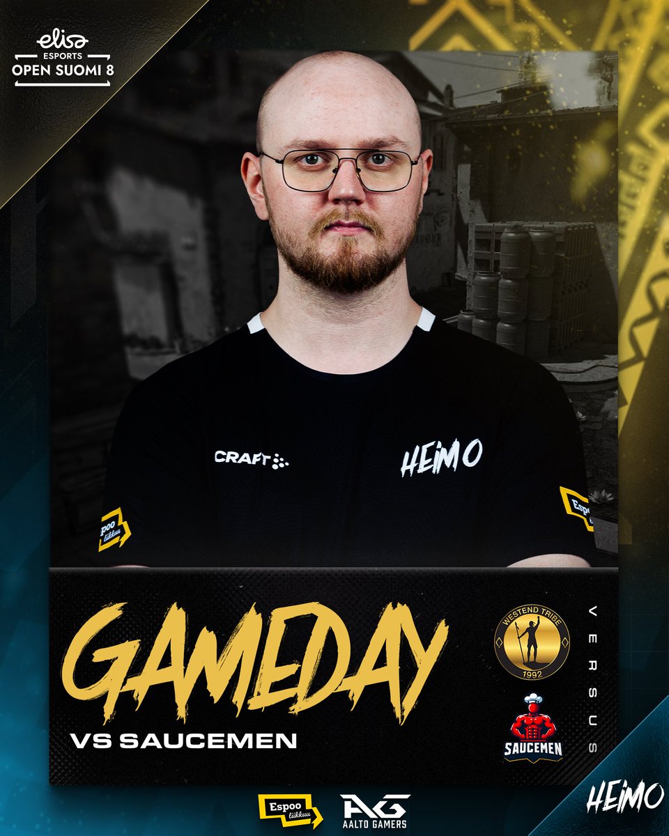 Heimo Esports (@heimoesports) on Twitter photo Työt jatkuu!
🏆 <a href="/ElisaEsportsFI/">Elisa Esports FI</a> Open Suomi 8
🕖 19:00
🆚 #Saucemen
📺 twitch.tv/elisaviihdespo…
#HEIMO #esportsfi Työt jatkuu!
🏆 <a href="/ElisaEsportsFI/">Elisa Esports FI</a> Open Suomi 8
🕖 19:00
🆚 #Saucemen
📺 twitch.tv/elisaviihdespo…
#HEIMO #esportsfi