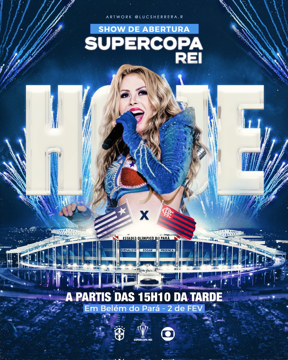 É HOJE! 🏟️🔥

O estádio do Mangueirão, em Belém do Pará, vai tremer com o show de abertura da Joelma! Sintonize na Rede Globo a partir das 15h10 e não perca o "Joelma Bowl"! 📺

Ph: <a href="/geraldolimaofc/">Geraldo Lima</a>
Artwork: <a href="/lucsherrera_r/">lucs herrera</a>