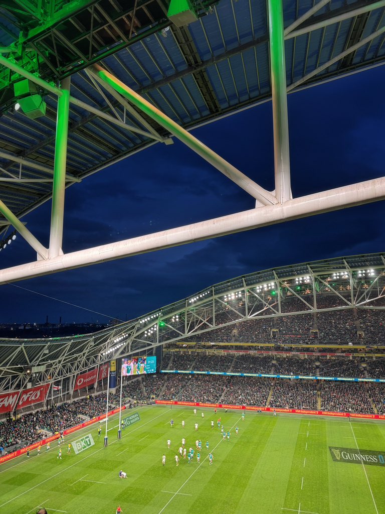 First trip to Dublin’s Aviva Stadium for last night’s #SixNations match between Ireland v England.