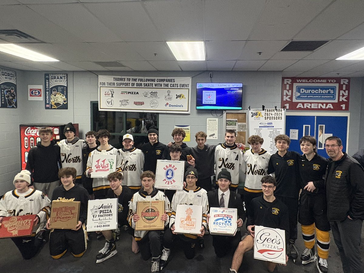 Northview Hockey (@nvhs_hockey) on Twitter photo Thanks for the π donations that helped make #skatewiththecats25β a great success: Amieβs pizza Factory, J&Gβs Pizza Palace, Geoβs at the Loft <a href="/HalftimePizza/">Halftime Pizza</a>
<a href="/JetsPizza/">Jet's Pizza</a> <a href="/dominos/">Domino's Pizza</a> <a href="/JojosMaumee/">JoJo's Pizza Maumee</a> <a href="/Romeospizza/">Romeo's Pizza</a> <a href="/cameopizza/">Cameo Pizza</a> Thanks for the π donations that helped make #skatewiththecats25β a great success: Amieβs pizza Factory, J&Gβs Pizza Palace, Geoβs at the Loft <a href="/HalftimePizza/">Halftime Pizza</a>
<a href="/JetsPizza/">Jet's Pizza</a> <a href="/dominos/">Domino's Pizza</a> <a href="/JojosMaumee/">JoJo's Pizza Maumee</a> <a href="/Romeospizza/">Romeo's Pizza</a> <a href="/cameopizza/">Cameo Pizza</a>