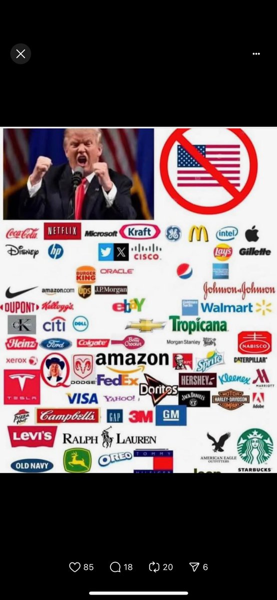 Time to boycott American products!! Here’s partial list!