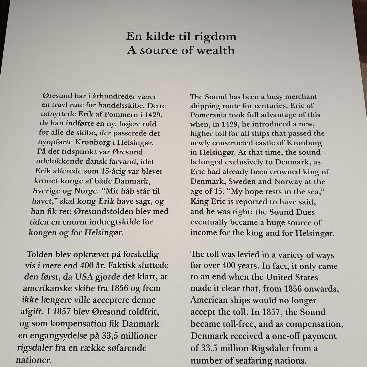 USA tvang Danmark til at stoppe Øresundstolden i 1856 i følge udstilling på Louisiana. Siden er handlen blomstret…
#customs #told