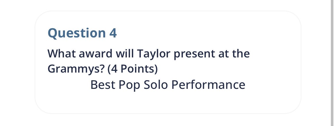 Show hasn’t even started and I already have one wrong 💔