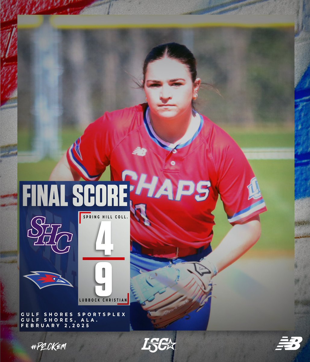🥎SB | #LCUvsSHC
FINAL

Lady Chaps 9
Spring Hill Coll. 4

🔵- Lady Chaps score in the first six innings to cruise 9-4 past Spring Hill College to close the opening weekend with a 4-1 record

🥎 #LSCSB
🥎 #D2SB