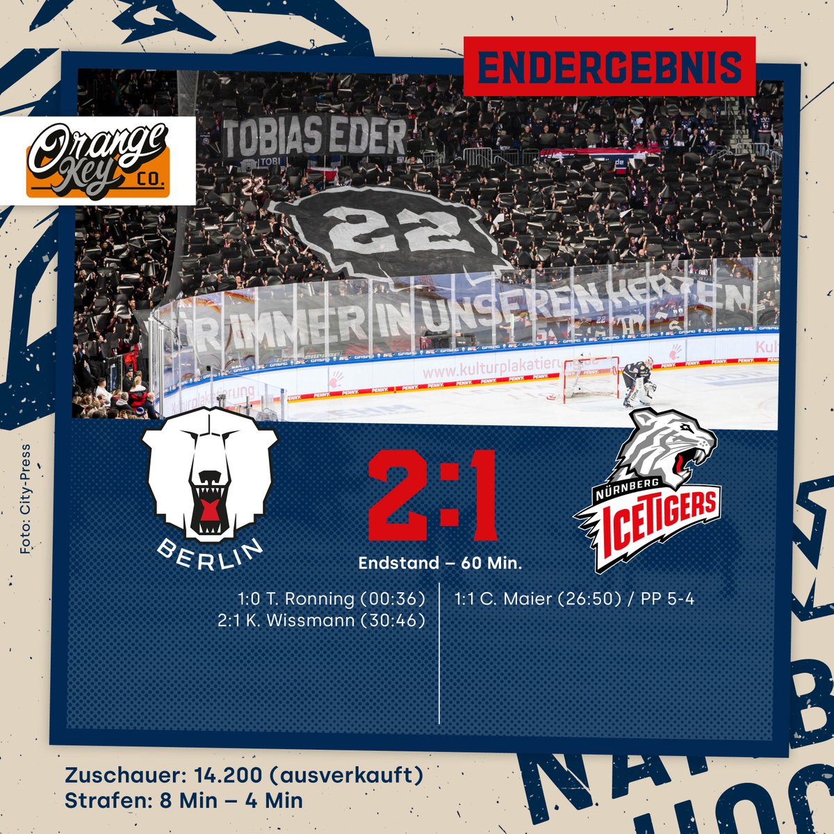 Ice_Tigers's tweet photo. An einem emotionalen Abend, an dem das sportliche Geschehen sicher nicht das Wichtigste war, verlieren wir in Berlin knapp mit 1:2. Auf eine sportliche Einschätzung verzichten wir heute, möchten den Eisbären aber ein großes Kompliment für die Zeremonie aussprechen. #EBBvsNIT https://t.co/N8OI30LbHZ