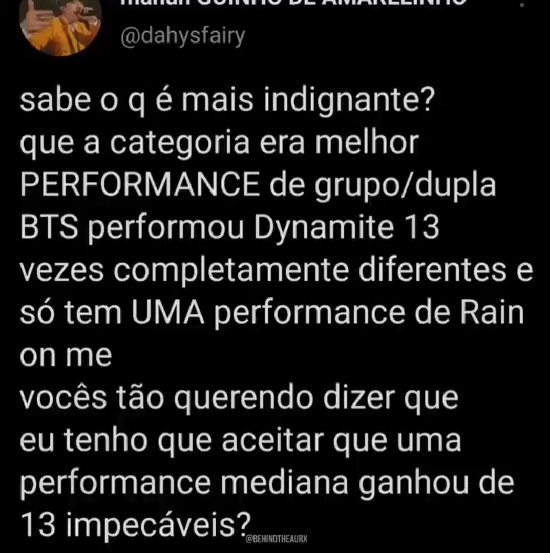 lynvost's tweet photo. @thisdracarys eles achando que a categoria era de melhor live performance https://t.co/QLuxCdtNLE