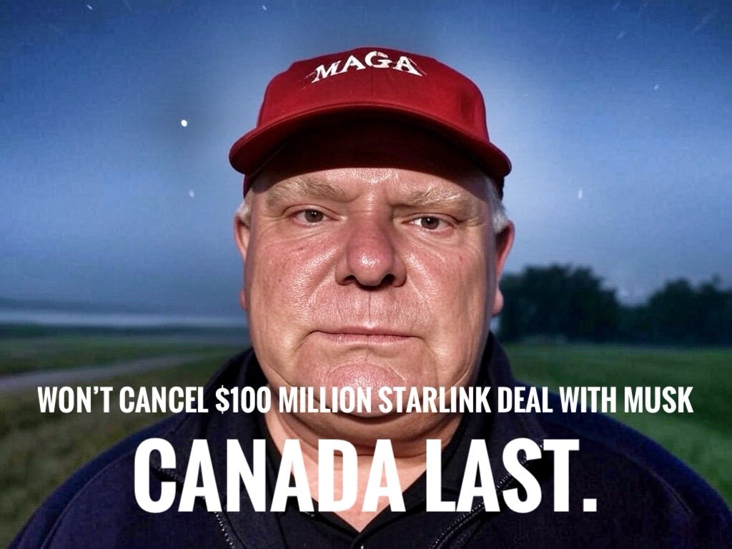 kmarciniec's tweet photo. Doug Ford loves Donald Trump. Ford's family all wear red hats. @fordnation failed to stop the tariffs. It's time to #FireTheBoss! Use your vote to #FireFord. #onpoli https://t.co/6epA7gP4sQ