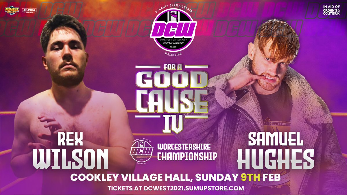 ‼️MATCH ANNOUNCEMENT‼️

<a href="/RedHairedRazcal/">Samuel Hughes</a> went 5-0 last year and managed to win the DCW Worcestershire Champion which he will defend against the debuting Rex Wilson this Sunday at #FORAGOODCAUSE4 at Cookley Village Hall!!

🎟 dcwest2021.sumupstore.com