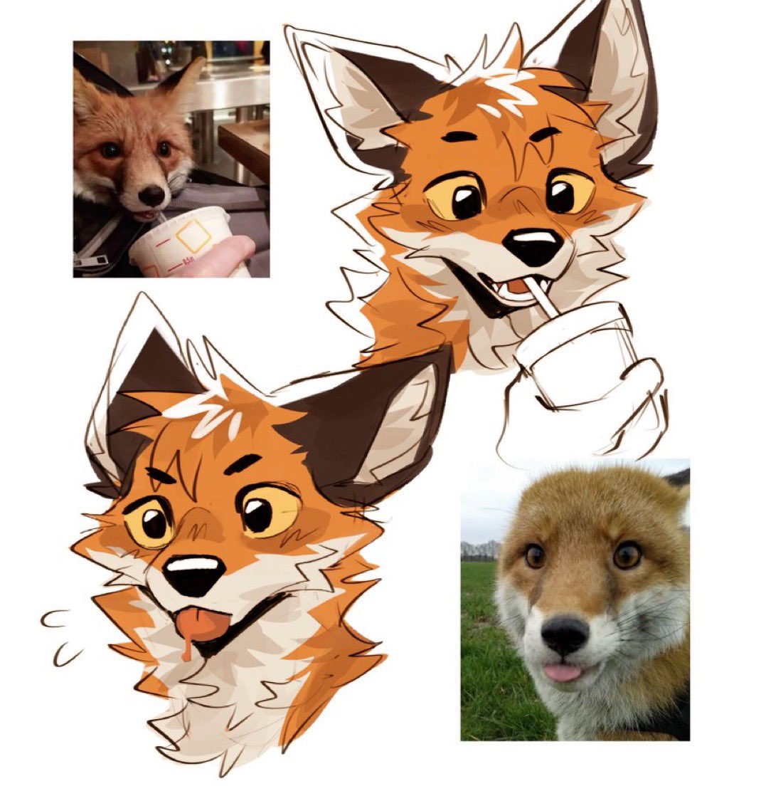 kasuuuya13's tweet photo. Did you miss him guys? He's back! Send me pictures of silly foxes and I'll choose some to draw Pedro like them! 🦊 https://t.co/zy9T2vfibK