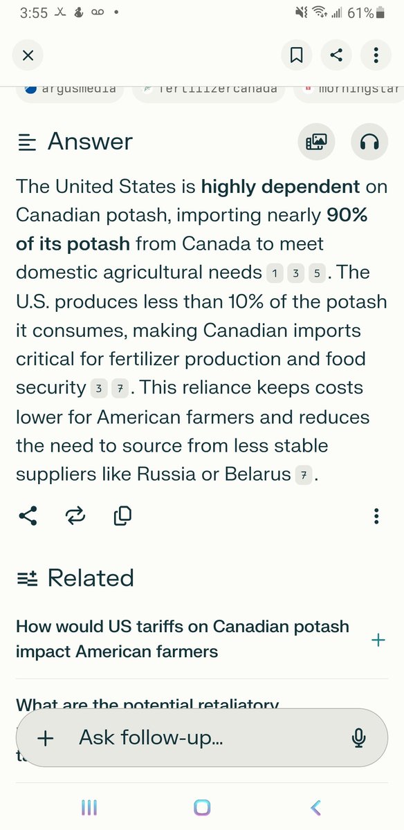 Travis_codez's tweet image. I try and stay out of politics, but this level of ignorance makes my head hurt. The US cannot harvest enough potash to sustain their agriculture. 90% of US agriculture uses Canadian potash. You either buy from Canada, buy from Putin, pay 25% more for your groceries, or lose your…