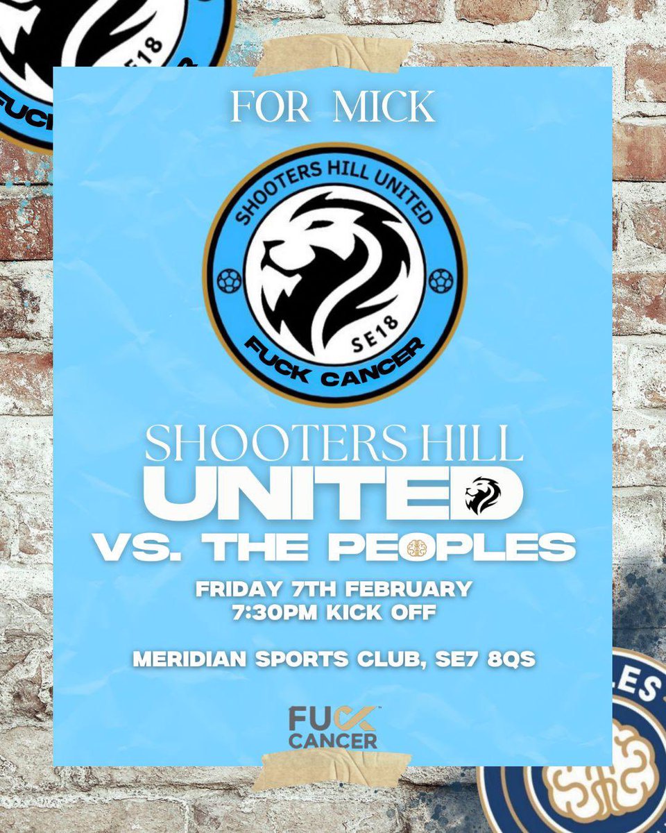 The Peoples FC (MHM.)🧠🗣#Mentalheathmatters. (@peoples_fc) on Twitter photo A very important week for the club coming up!
Wednesday we are raising money for kye’s Ldn marathon run!
Friday we face <a href="/ShootersHillUtd/">Shooters Hill United FC</a> in a charity game to support their founder / joint managers dad, who has recently been diagnosed with lung cancer, and his family. A very important week for the club coming up!
Wednesday we are raising money for kye’s Ldn marathon run!
Friday we face <a href="/ShootersHillUtd/">Shooters Hill United FC</a> in a charity game to support their founder / joint managers dad, who has recently been diagnosed with lung cancer, and his family.