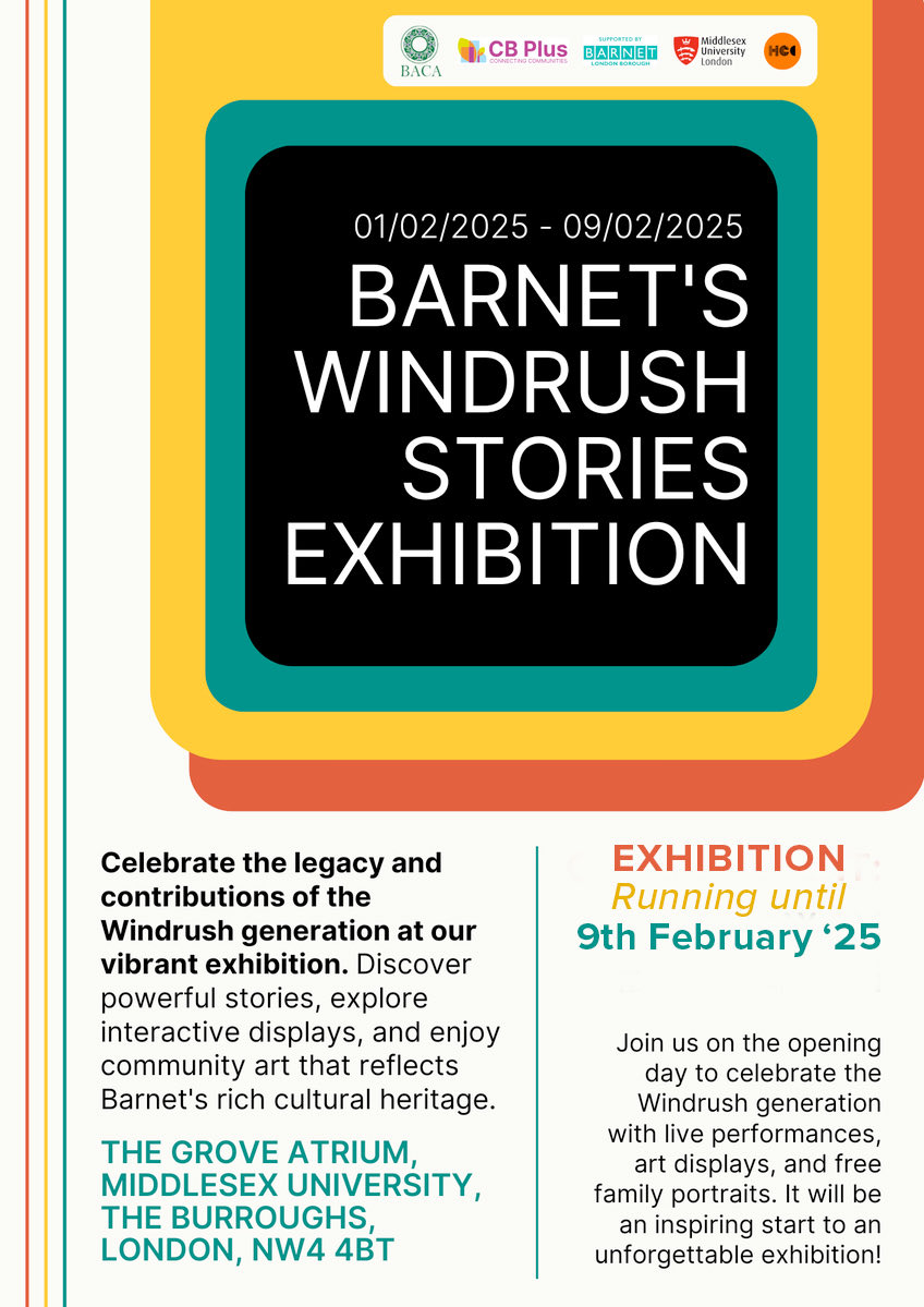 Barnet Multi Faith Forum (@bmfforum) on Twitter photo The #BarnetWindrushStories exhibition is on at <a href="/MiddlesexUni/">Middlesex University</a>
to celebrate the #Windrush generation with personal insight on video and photographs #barnet interfaith <a href="/MiddlesexUni/">Middlesex University</a> #windrush #bmfforum
📅 Running until 9 Feb
📍 The Grove Atrium, NW4 4BT The #BarnetWindrushStories exhibition is on at <a href="/MiddlesexUni/">Middlesex University</a>
to celebrate the #Windrush generation with personal insight on video and photographs #barnet interfaith <a href="/MiddlesexUni/">Middlesex University</a> #windrush #bmfforum
📅 Running until 9 Feb
📍 The Grove Atrium, NW4 4BT